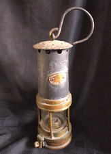 Antique Full Size Miner's Lamp Thomas & Williams - Aberdare Colliery Original