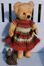 Hand knitted teddy bear