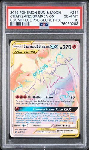Psa charizard braixen gx - 10,