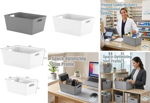 Plastic storage baskets office - plastic,