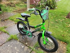 Schwinn Piston Kids BMX Bike 16" Black Green Boys Girls with stabilisers