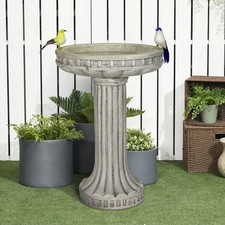 Elegant Concrete Birdbath for