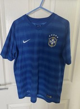 Brasil Football Blue Full Away Kit Size Small Shirt White Shorts