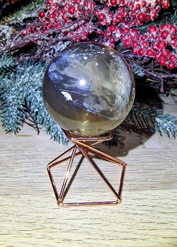 Smoky quartz crystal sphere - crystal,