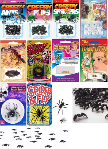 Realistic spiders worms flies - spiders,
