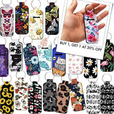 LIP BALM HOLDER KEYRING Chapstick Gloss Lipstick Case Cover Pouch Travel Gift