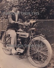 4 photo postcards Ariel & Douglas? Vintage Motorcycles circa 1920's Italy Turkey