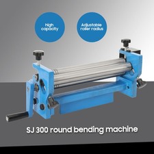 300mm SJ 300 Manual Slip Roll Rolling Bender Round Steel Plate Bending Machine