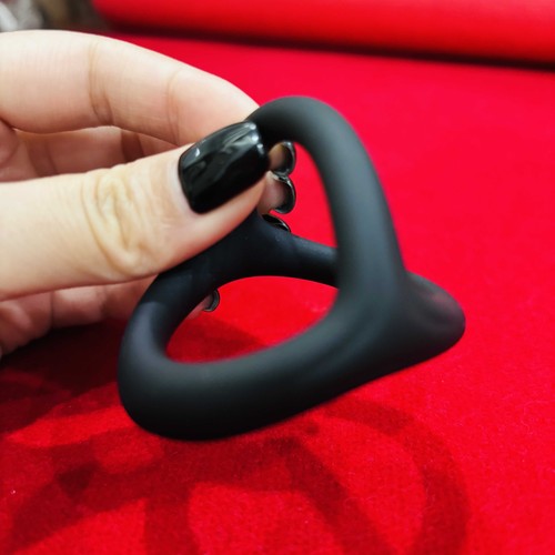 Silicone dual cock ring - silicone,