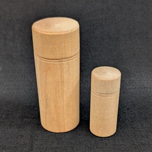 Vintage treen wood pill bottle - vintage,