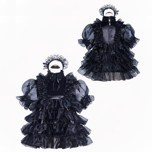 Sissy can lock black satin - can,