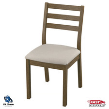 IKEA TONSTAD Dining Chair Brown Oak Effect FRIDTUNA Beige Padded Seat Modern NEW