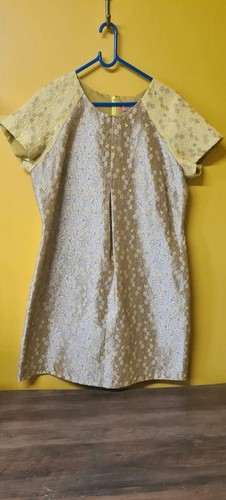 Yellow gold floral - yellow, dress