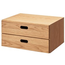 MUJI Stacking Chest Width 37 x Depth 28 x Height 18.5cm Half 2 Drawers Oak