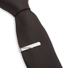 Mens Chrome 3CM Silver Tie Bar