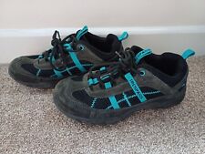 Womans UK Size 4 Tresspass Walking/Hiking Shoes. Fell Charcoal/Teal.