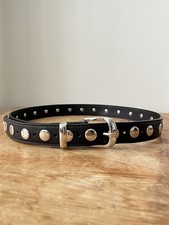 Black & Silver Benny Studded Belt – Designer Inspired (BNWT, Size 8–10)