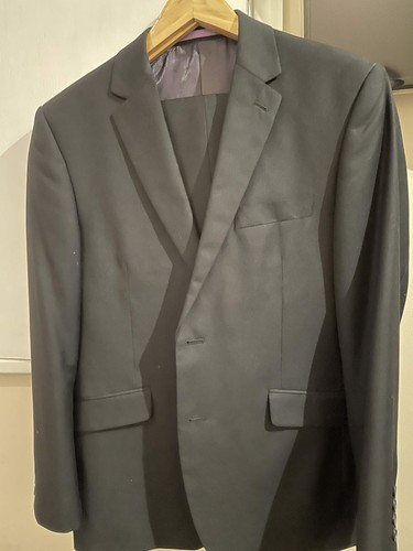 Burtons menswear black suit - menswear,