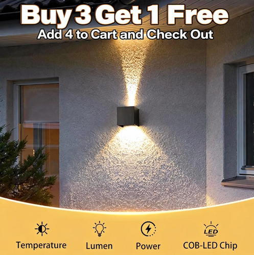 Cube led wall lights down - up,