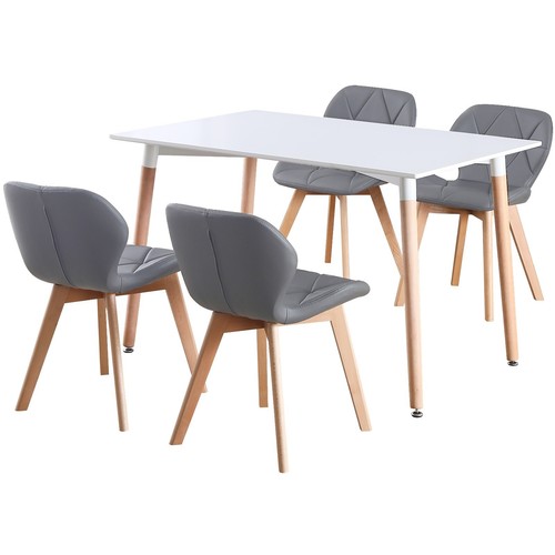Seat white dinner table and - white,