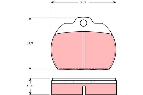 Gdb591 trw brake pad - gdb591, disc