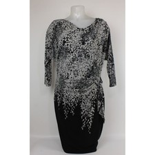 Womens Laura Ashely Dress Size 14 UK Grey & Black Special Occasion Party Article