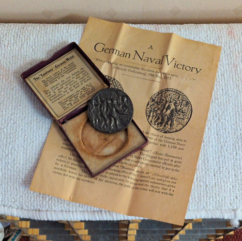 Wwi german lusitania medal - wwi,