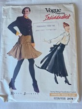 Vintage 1980s Vogue Designer (Betty Jackson) skirt pattern Vogue 2175 12-16