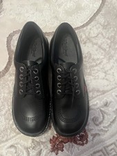 Kickers Kick Lo M Core Mens Black Leather Work School Shoes Size 6-11