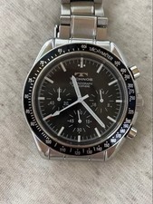 TECHNOS Chronograph T4146 Watch Black Silver Stainless Steel 40mm Case