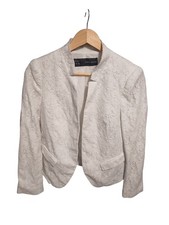 Zara White Lace Blazer Jacket