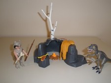 Playmobil Dinosaur - Caveman, Cave Camp & Raptor Dino.