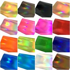 Iridescent Vinyl A4 Sheets Felt Backed Fabric Leatherette Mirrored / Glossy