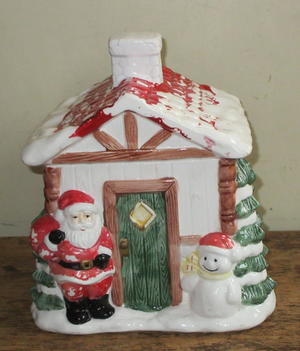 Vintage christmas house - house, w/