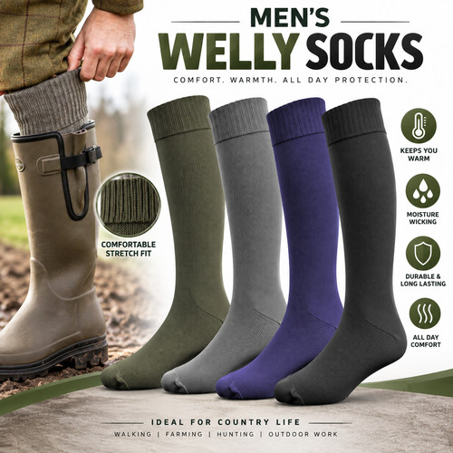 Mens welly socks thermal - mens,