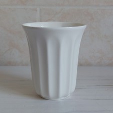 Hotel Chocolat Mug Pod Cup White Ceramic Velvetiser Andrew Wicks Ribbed 10.5cm