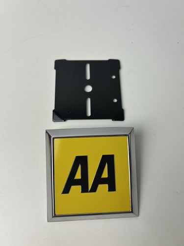 Vintage square car badge - aa,