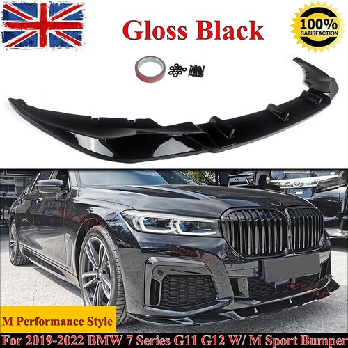 Glossy black front splitter - front,
