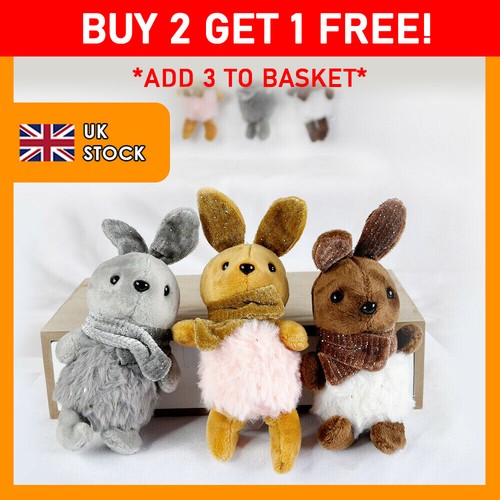 Plush bunny rabbit toy keyring - plush,