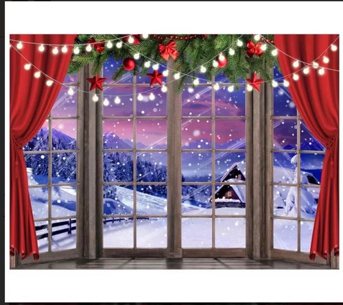 Christmas window backdrop