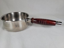 Viners Milk Pan Copper Based Wood Handle 14.5cm Diameter Rare Prop