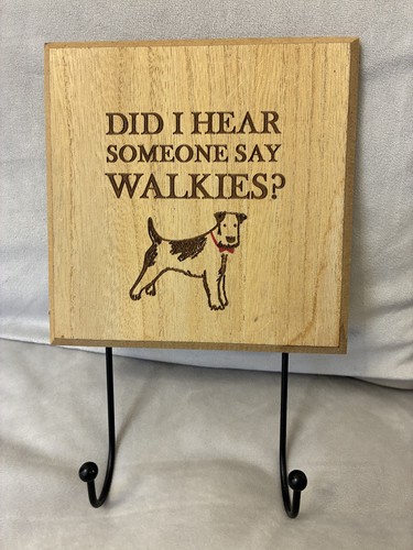 Engraved wooden dog - engraved,