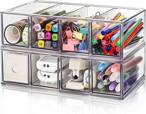 Acrylic desk organizer pack - 2,