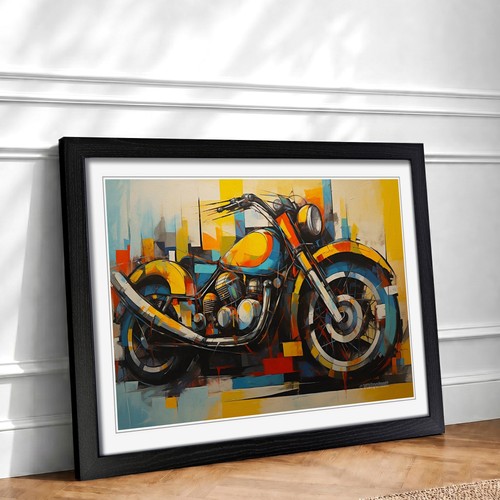 Motorbike abstract framed - motorbike,