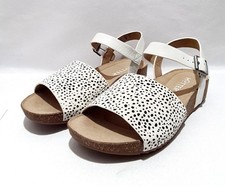 Hotter Conwy Sandals Size 6 UK New Leopard Black & White Leather