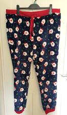 Cute Santa Claus Xmas Fluffy Pyjama Pants Women NWOT Size 20-22!