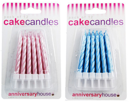 Pearlescent cake candles - pearlescent, 12pk