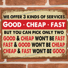 GOOD CHEAP FAST Funny Metal