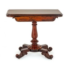 Period William IV Card Table Games 1840