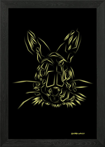 Rabbit framed wall art poster - art,
